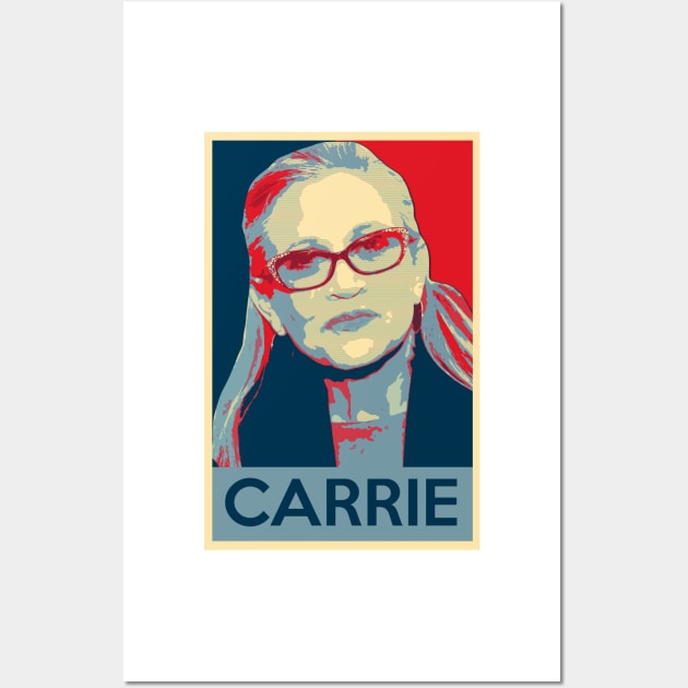 Carrie Fisher Poster Wall Art by baranskini